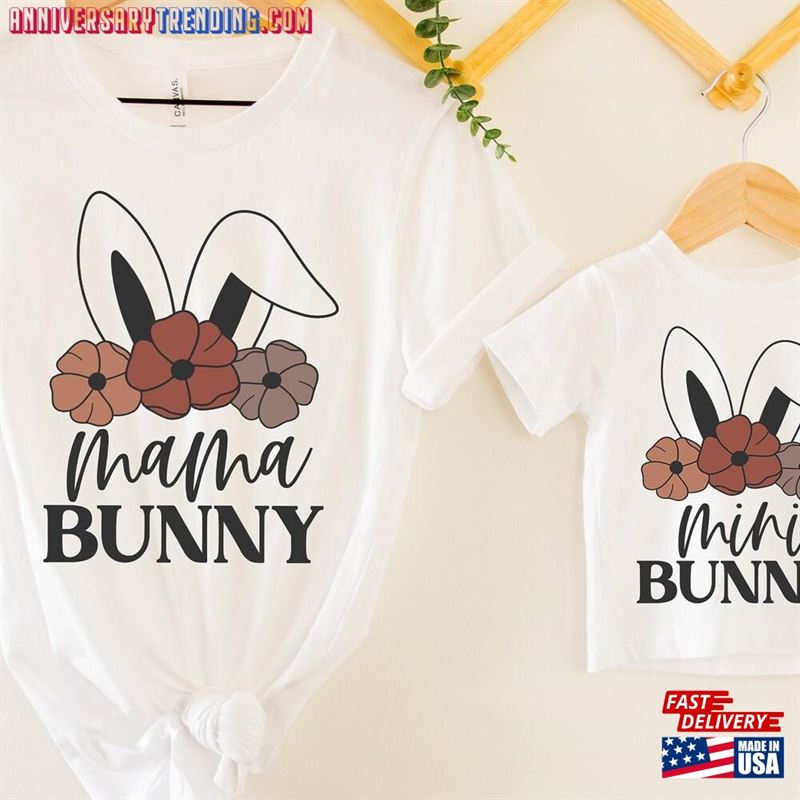 Mama Bunny Shirt Mini Mom Easter T-Shirt Unisex – Bipubunny Store