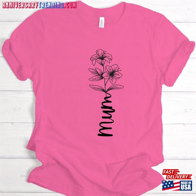 Mama Flower Shirt Happy Mother T-Shirt Unisex – Bipubunny Store