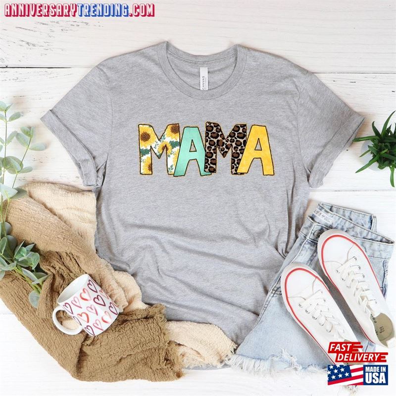 Mama Flowers Shirt Mothers Day Gift Mommy T-Shirt Classic Hoodie -Bipubunny Store