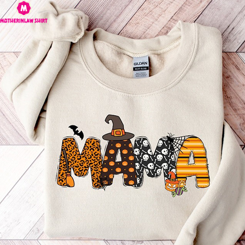 Mama Halloween Sweatshirt, Mama Sweatshirt, Halloween Sweater, Cool Mama Halloween Sweatshirt, Mama Halloween Gift, Spooky Season