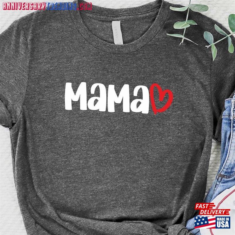 Mama Heart Shirt Mother Sweatshirt Classic – Bipubunny Store