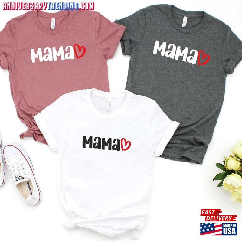 Mama Heart Shirt Mother Sweatshirt Classic – Bipubunny Store