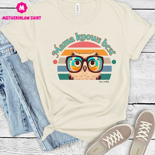 MAMA knows best shirt, Mama owl shirt, Retro mom owl shirt, Owl lover shirt, Vintage owl shirt, retro mama knows best tee, owl tshirt gift