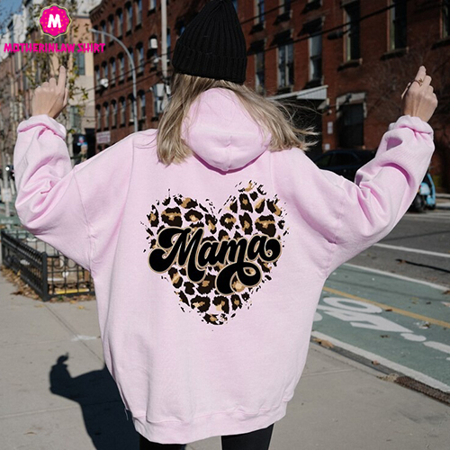 Mama Leopard Heart Sweatshirt,Mama Leopard Hoodie,Mothers Day Sweatshirt,Mom Life Hoodie,Gift For Mom,Mom Shirt,Mama Shirt,Leopard Print