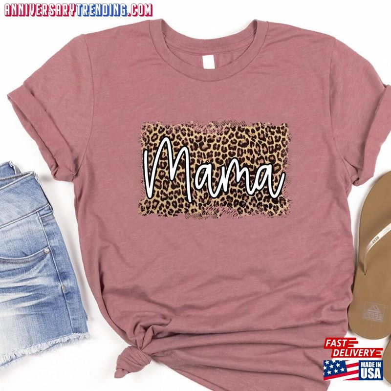 Mama Leopard Shirts Retro T-Shirt Mommy And Me Matching Hoodie Classic -Bipubunny Store