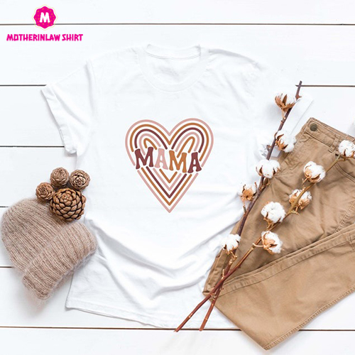 Mama Retro Heart Shirt, Retro Mama Shirt, Retro Mom Shirt, Gift for Mom, Mother’s Day Gift, Mom Tshirt, Cute Mom Shirt, Mom Life Shirt