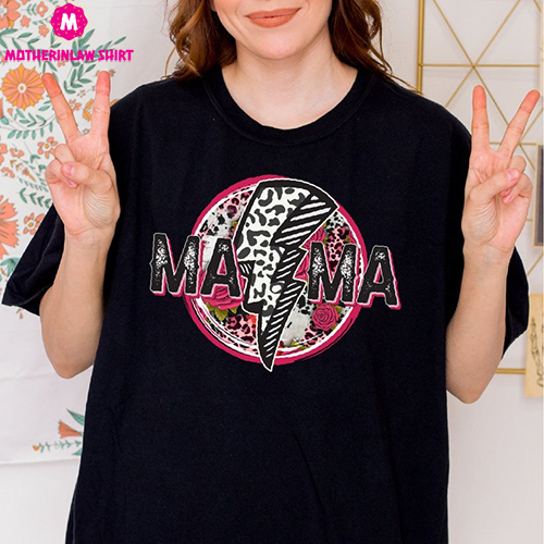 Mama Shirt, Cute Mom Shirt, Mother’s Day Gift, Mom Life, Leopard Mama, Girl Mama, Leopard Print, Retro Mama, Gift for Her, Comfort Color Tee