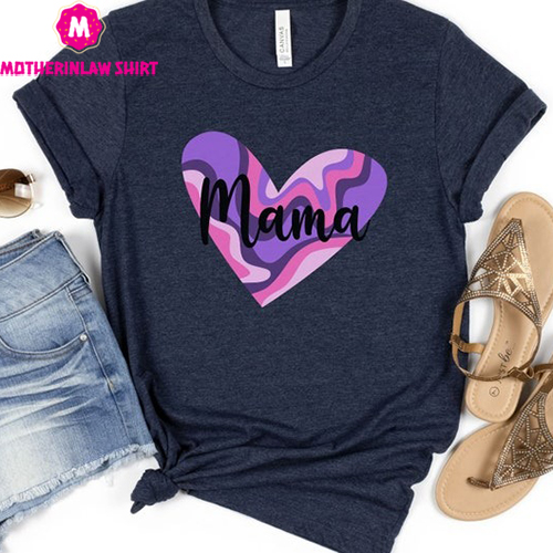 Mama shirt, new mom, mama heart tshirt,gift for mom, new mom shirt, pregnancy gift,mom birthday gift, pregnancy reveal