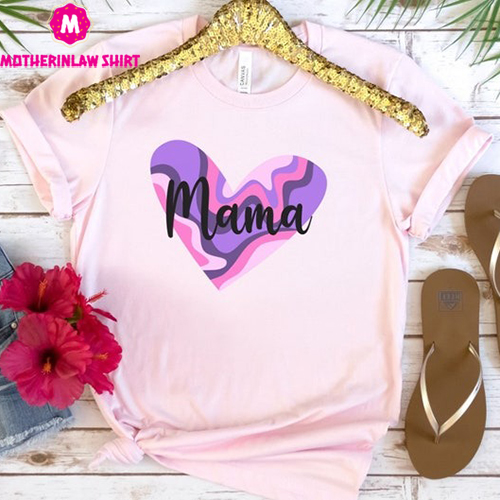 Mama shirt, new mom, mama heart tshirt,gift for mom, new mom shirt, pregnancy gift,mom birthday gift, pregnancy reveal