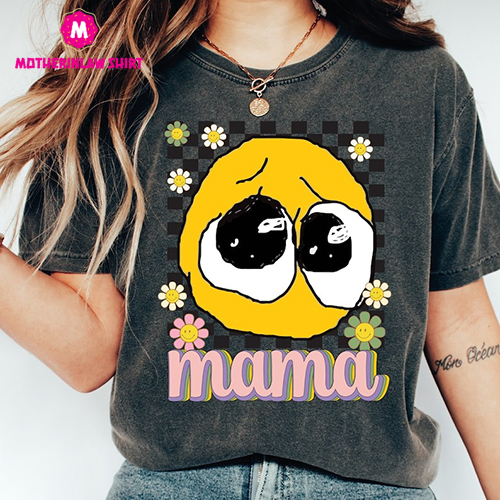 Mama Shirt, Retro Mama T-Shirt, Mothers Day Gift, Vintage Mama Tee, Crying Mama Tee, Flower Mama Shirt, Gift for mom, New Mom Gift