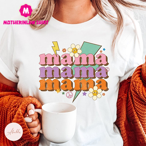 Mama Shirt, Retro Mama T-Shirt, Mothers Day Gift, Vintage Mama Tee, Flower Mama Shirt, Gift for mom, New Mom Gift