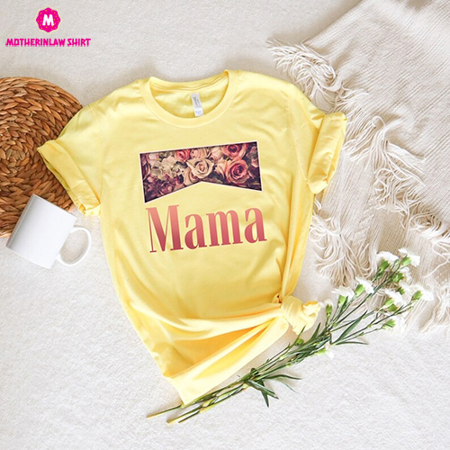 Mama Shirt, Retro Vintage Floral Mother’s Day Shirt, Mother’s Day Gift, Cute Gift For Mother, Sarcastic Mama Shirt, Unisex Boho Mother Shirt