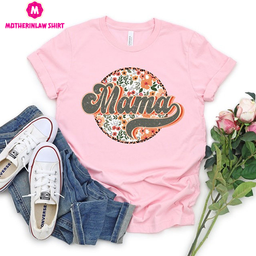 Mama Shirt, Wildflowers Mama Shirt, Retro Mom TShirt, Mother’s Day Gift, Flower Shirts for Women, Floral New Mom Gift