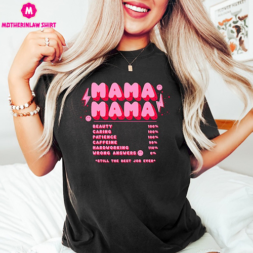 Mama Sweatshirt, Cool Mama Features, Perfect Mom Ingridients, Mother’s Day Shirt, Vintage Mama Shirt, Funny Mother Shirt, Blessed Mama Shirt