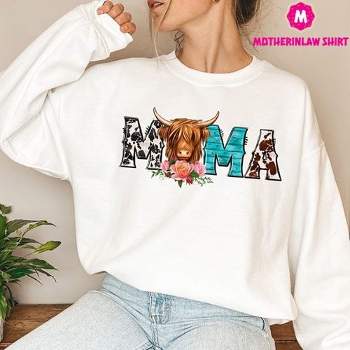 Mama Sweatshirt, Cow Print Mama Sweatshirt, Floral Mama Hoodie, Rodeo Mom Hoodie, Mom To Be Sweater, Country Mom Hoodie, Mom Life Hoodie