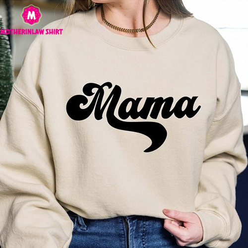 Mama Sweatshirt, Retro Mama Shirt, Boho Mama Crewneck Pullover, Mothers Day Gift, Gift For Mom, New Mom Gifts, Mama Outfit, Cool Mom Shirt