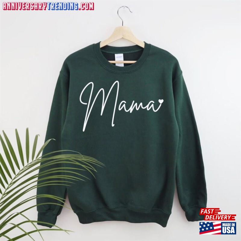 Mama Sweatshirt Retro Sweater Mom Gift New Shirt Mothers Day For Clothing Tshirt Oversized Crewneck Unisex T-Shirt – Bipubunny Store