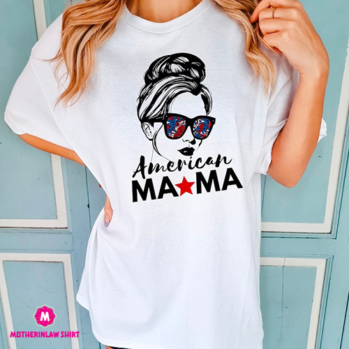 MAMA t shirt for mothers day, gift for mom lover shirt, gift for American mother girt, tshirt best gift for her love mom t-shirt