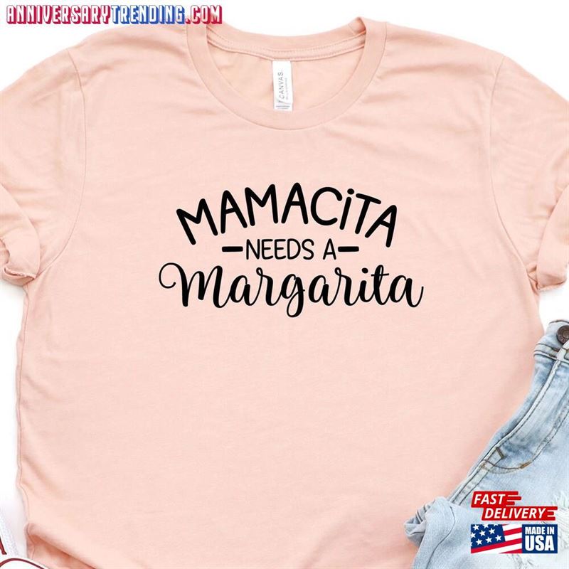 Mamacita Needs A Margarita Shirt Mom Funny Tshirt Unisex Sweatshirt – Bipubunny Store