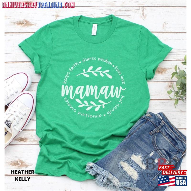 Mamaw Shirt Gift For Pregnancy Announcement Sweatshirt Unisex – Bipubunny Store