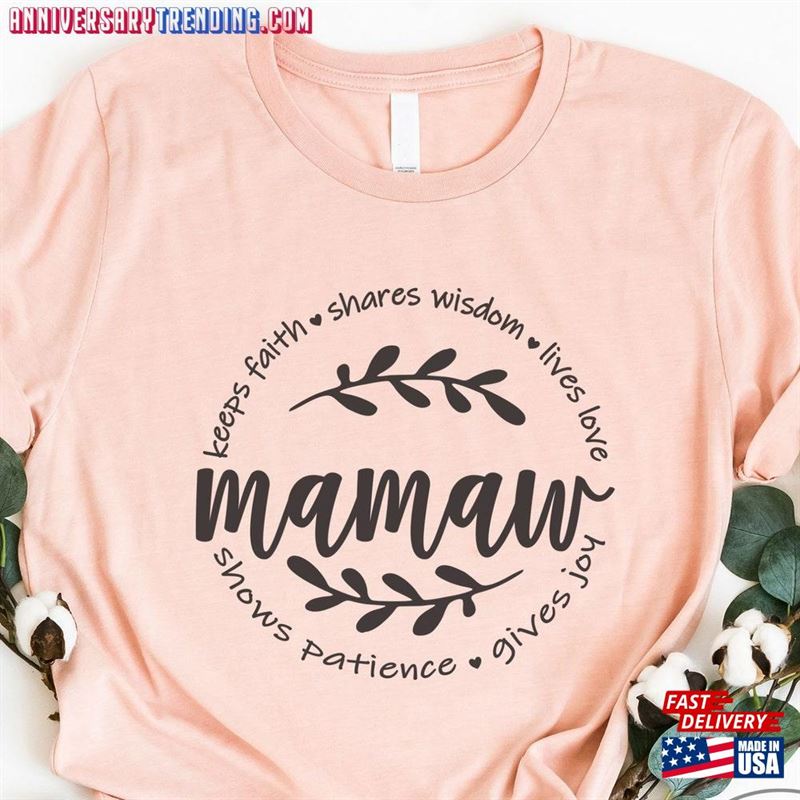 Mamaw Shirt Gift For Pregnancy Announcement Sweatshirt Unisex – Bipubunny Store