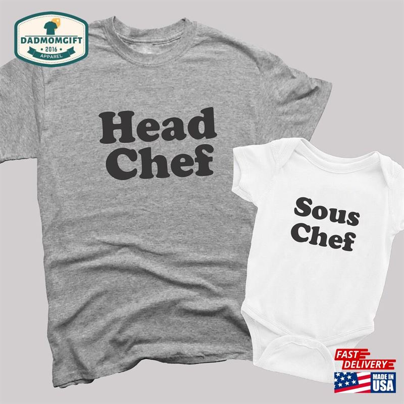 Matching Chef Shirts Parent And Child Tops Head Sous Outfits Sweatshirt Classic