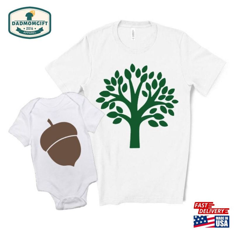 Matching Dad And Baby Shirts Father’s Day Acorn Tree Bella Canvas T-Shirt Unisex