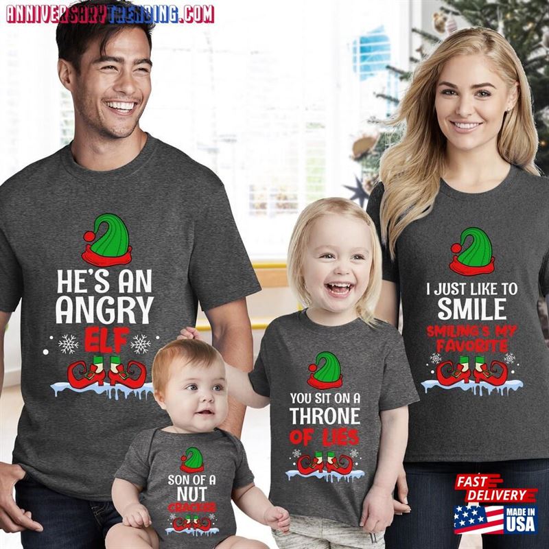 Matching Elf Family Christmas Shirt Squad He Hoodie Unisex – Bipubunny Store