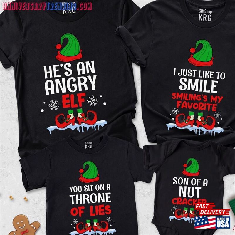 Matching Elf Family Christmas Shirt Squad He Hoodie Unisex – Bipubunny Store