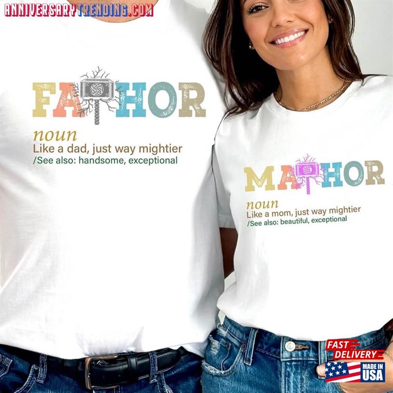 Mathor Fathor Couple Shirt Mothers Fathers Day Gift T-Shirt Mother Father Birthday Classic – Bipubunny Store