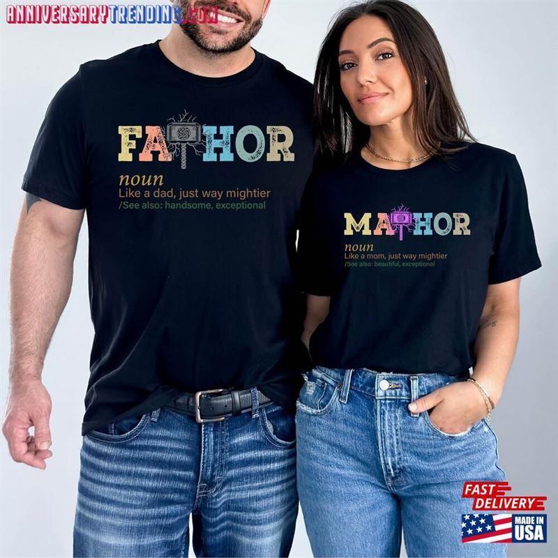 Mathor Fathor Couple Shirt Mothers Fathers Day Gift T-Shirt Mother Father Birthday Classic – Bipubunny Store