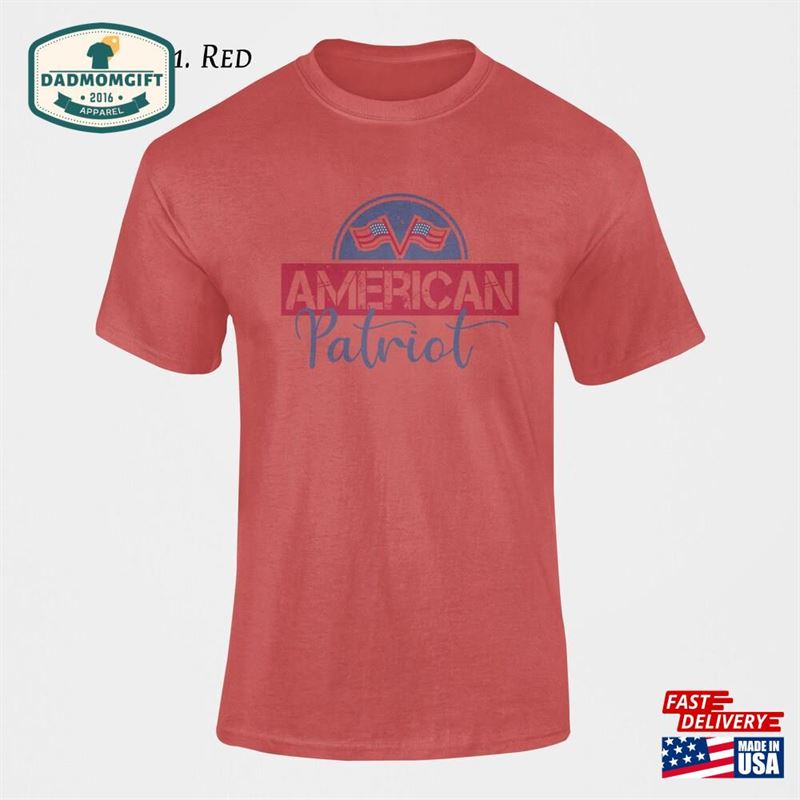 Men’s American Patriot Theme T-Shirt Pride For Him Tee Classic