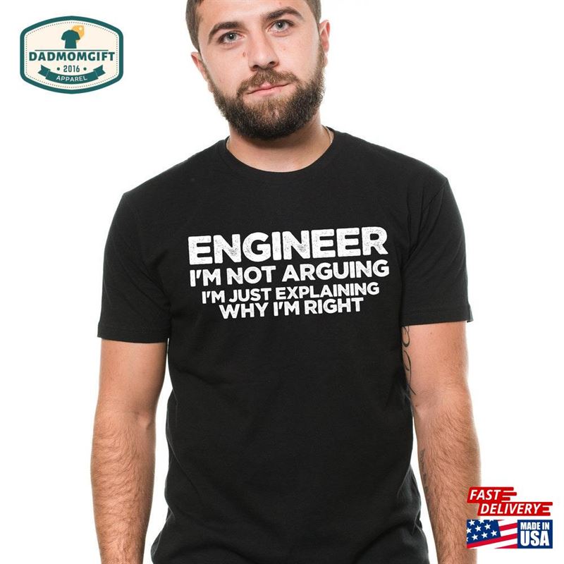 Men’s Engineer T-Shirt Funny Gifts Tee Shirt Engineering Student Gift Unisex