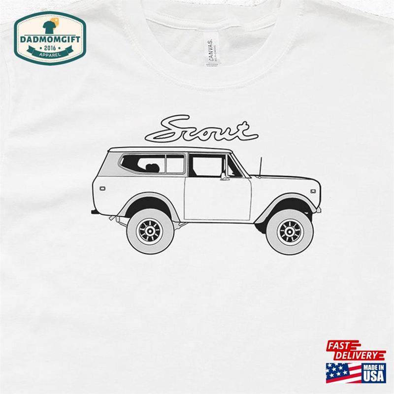 Men’s International Harvester Scout Ii Retro Style Outline Graphic Vintage Off Sweatshirt Unisex