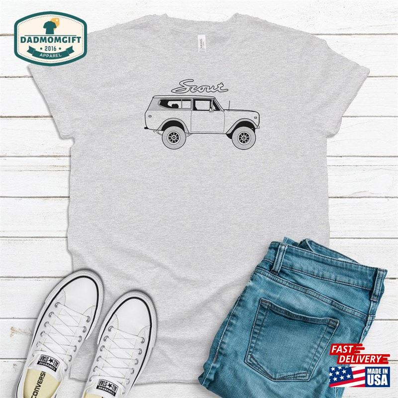 Men’s International Harvester Scout Ii Retro Style Outline Graphic Vintage Off Sweatshirt Unisex