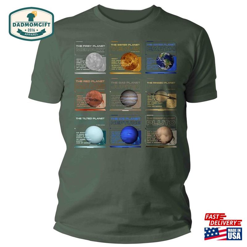 Men’s Planets T-Shirt Space Shirts Hipster Solar System Astronomy Stars Milky Way Gift Galaxy Saturn For Him Graphic Tee Man Unisex Hoodie