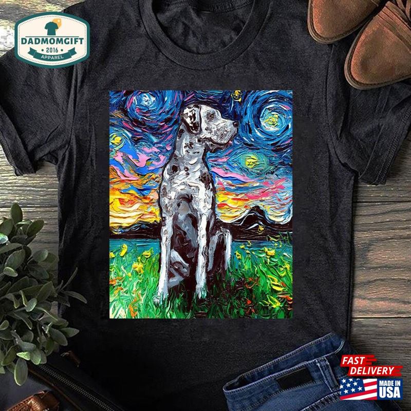 Merle Great Dane Starry Night Impressionist Dog Art Gift For Lovers Funny Vintage Shirt Sweatshirt T-Shirt