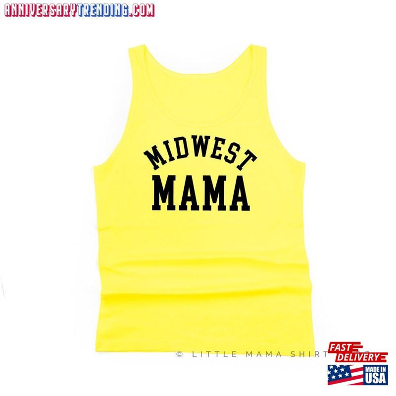 Midwest Mama Unisex Jersey Tank Graphic Tee State Mom Shirt Mother Classic Sweatshirt – Bipubunny Store