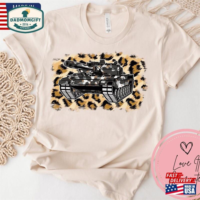 Military Shit For Men Tank Shirt Dad Leopard Print Unisex Hoodie