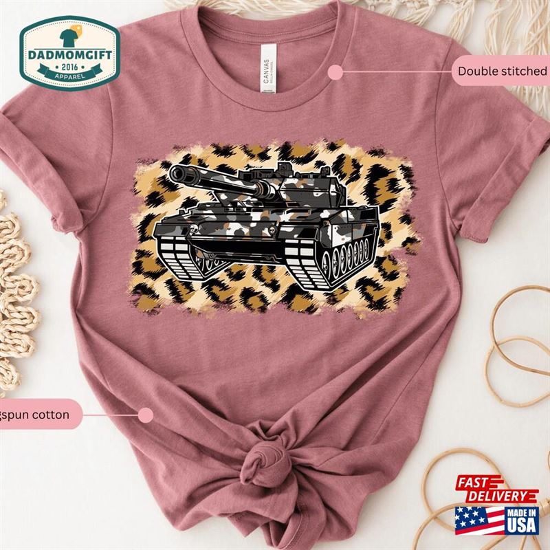 Military Shit For Men Tank Shirt Dad Leopard Print Unisex Hoodie