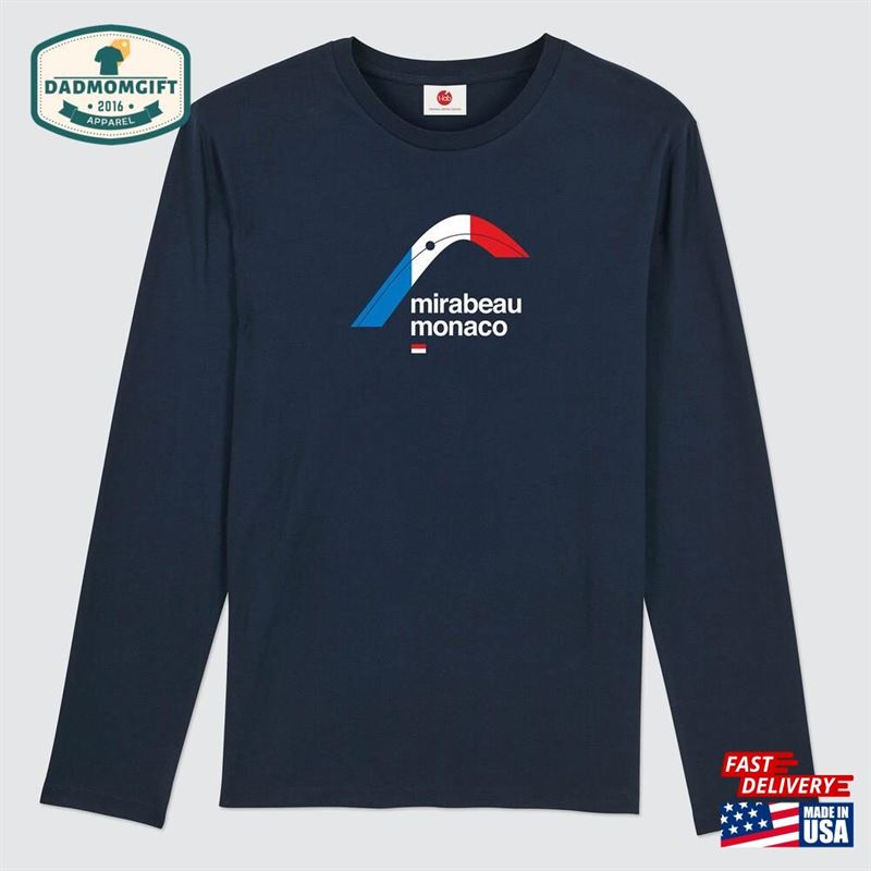 Mirabeau Navy Longsleeve Top Gift For Him Motorsport Hoodie T-Shirt