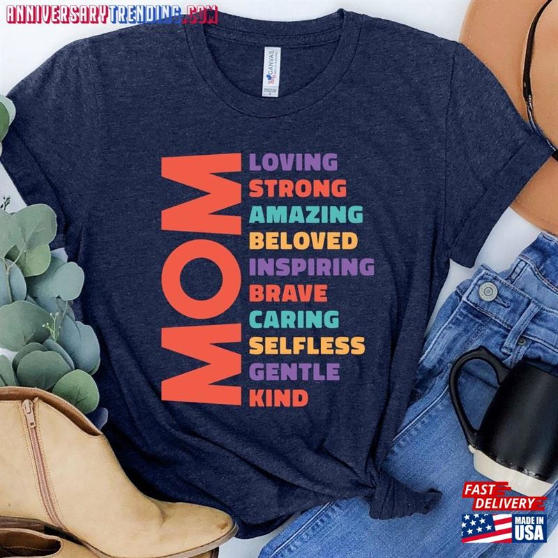 Mom Adjectives T-Shirt Carasteristics Mothers Day Shirt Classic -Bipubunny Store