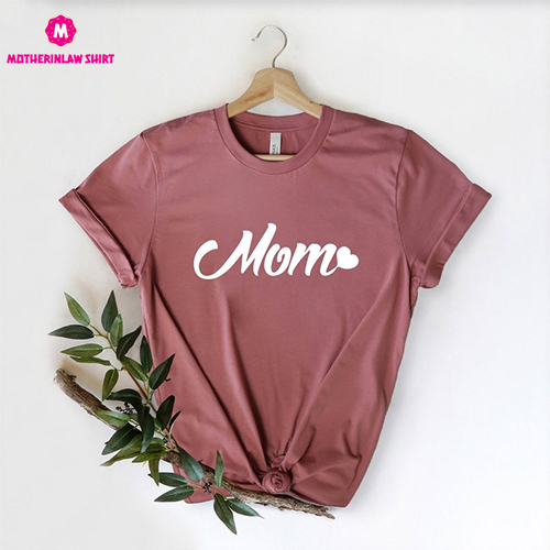 Mom Heart Shirt, Mom Shirt, Mom Team Shirt, Cute Mom Shirt, Mom Tee, Mom Gifts, Mother’s Day Shirt, Mom Birthday Gift Shirt, Best Mom Shirt