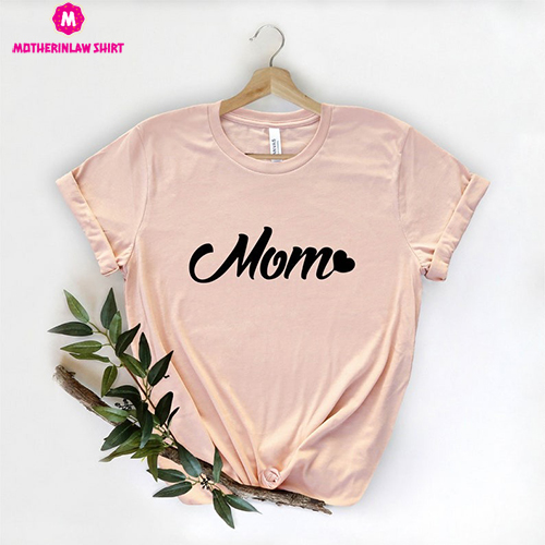 Mom Heart Shirt, Mom Shirt, Mom Team Shirt, Cute Mom Shirt, Mom Tee, Mom Gifts, Mother’s Day Shirt, Mom Birthday Gift Shirt, Best Mom Shirt