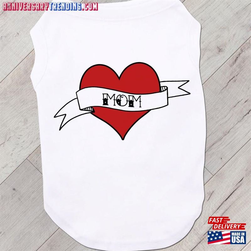 Mom Heart Tattoo Pet T-Shirt Dog Tee Mother Unisex Sweatshirt – Bipubunny Store