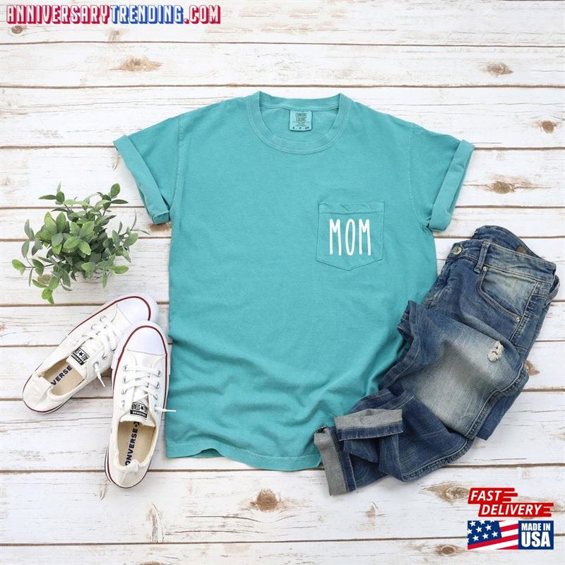 Mom Pocket T-Shirt Tee Comfort Colors Shirts Hoodie Unisex -Bipubunny Store