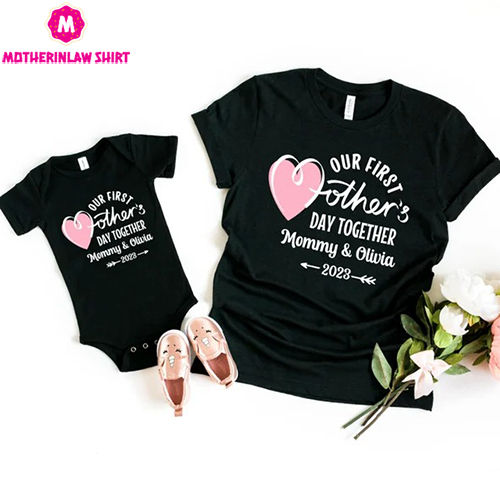 Mommy and me outfits Our First Mother’s day Matching shirts, Mommy and me shirts, Mothers Day gift idea, Personalized mom daughter son 457 – MotherInLaw Shirt