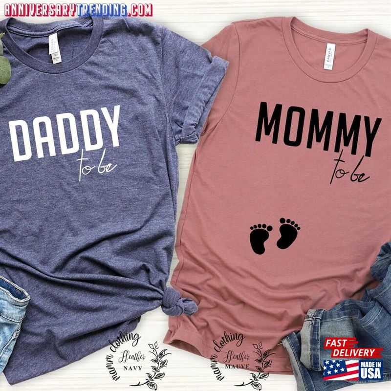 Mommy To Be Shirt Daddy Pregnancy Announcement Shirts Unisex Sweatshirt – Bipubunny Store