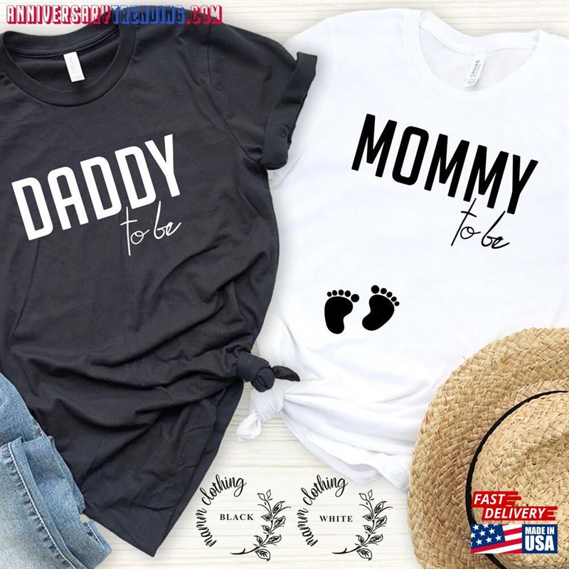 Mommy To Be Shirt Daddy Pregnancy Announcement Shirts Unisex Sweatshirt – Bipubunny Store