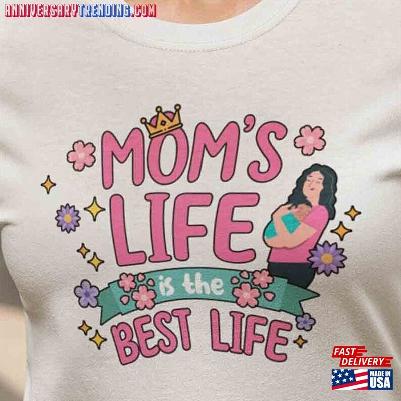 Mom’s Life Best 100% Cotton Tee T-Shirt Family Gift For Unisex Hoodie – Bipubunny Store